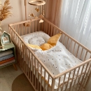 Protectie somn – Baby Nest vafe cu bulinute – mustar (8)